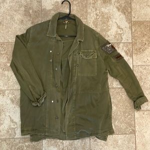 Free People Embellished Military Jacket
